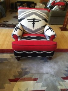 custom chair using blankets